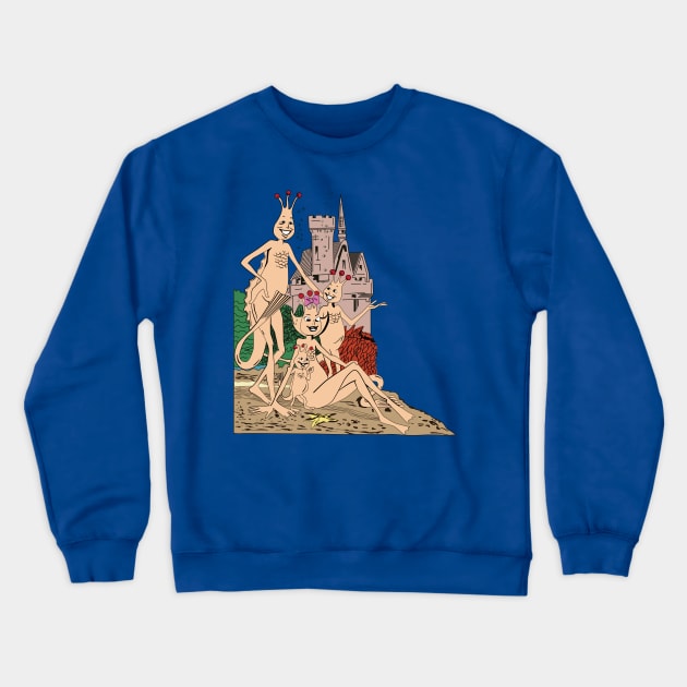 Retro Sea Monkeys Crewneck Sweatshirt by jimmyjames